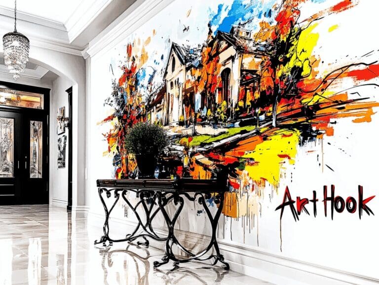    Роспись стен в прихожей: как превратить пустую нишу в уникальное произведение искусства Art-Hook.Ru