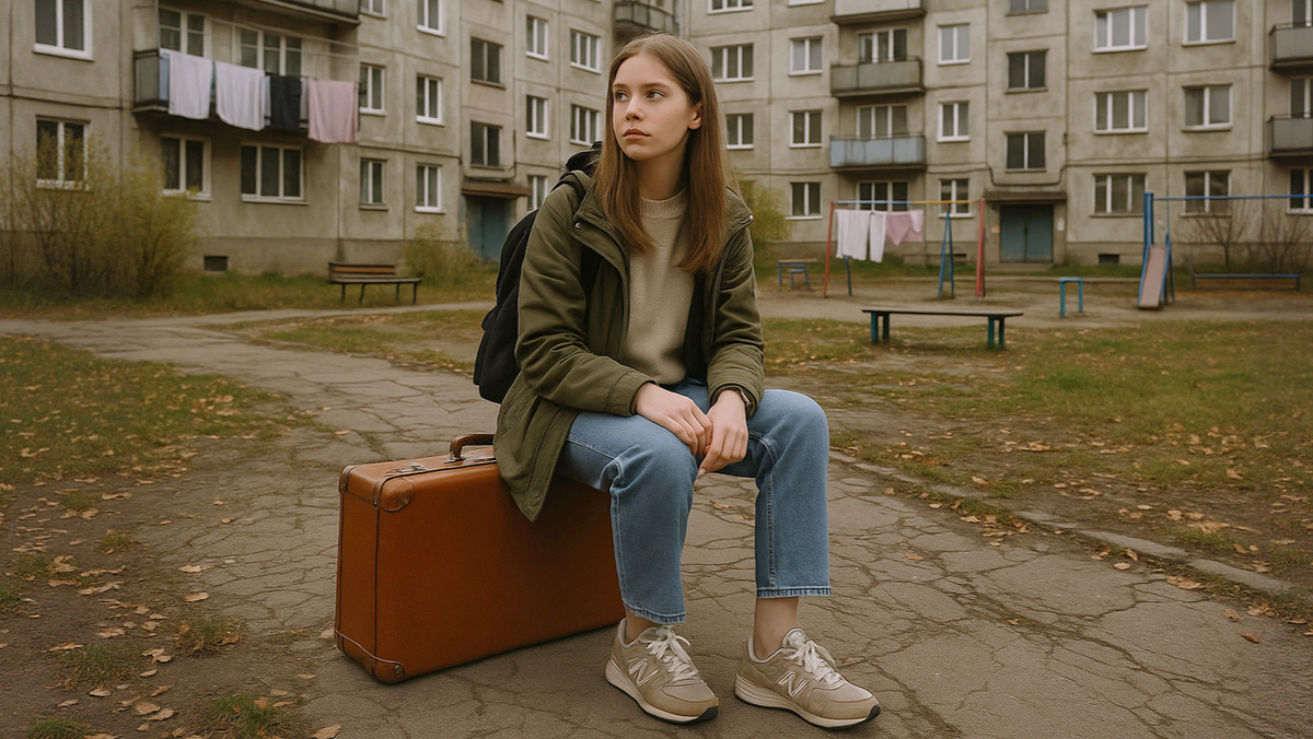 Девушка покидает родной город