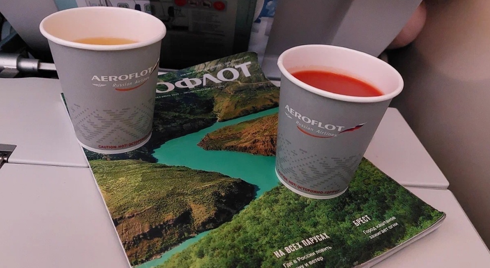 Фото автора. Питание на борту "Аэрофлот"