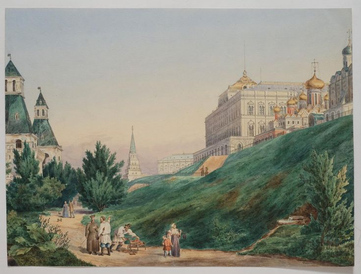 Вид в Кремле у Тайницкой башни