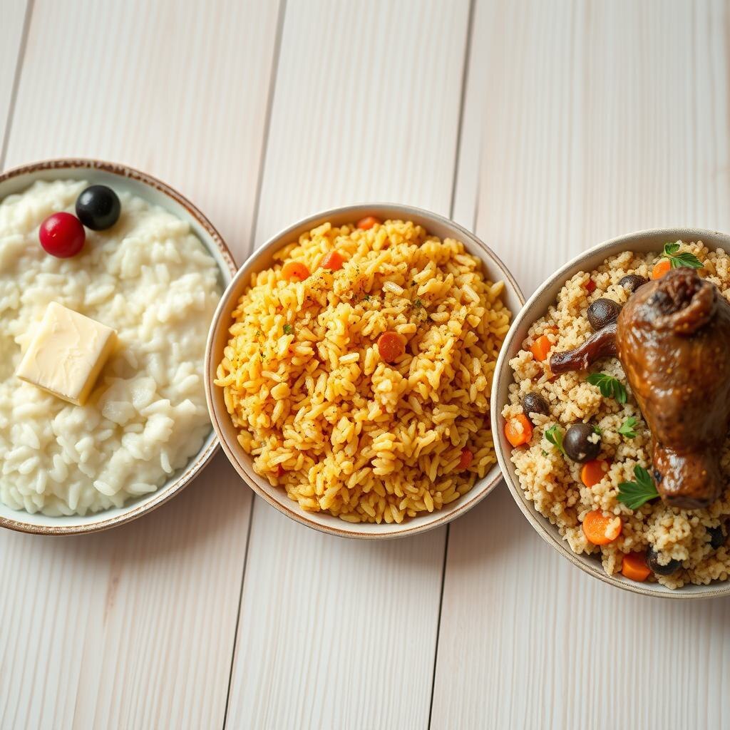 Каша, ризотто и плов