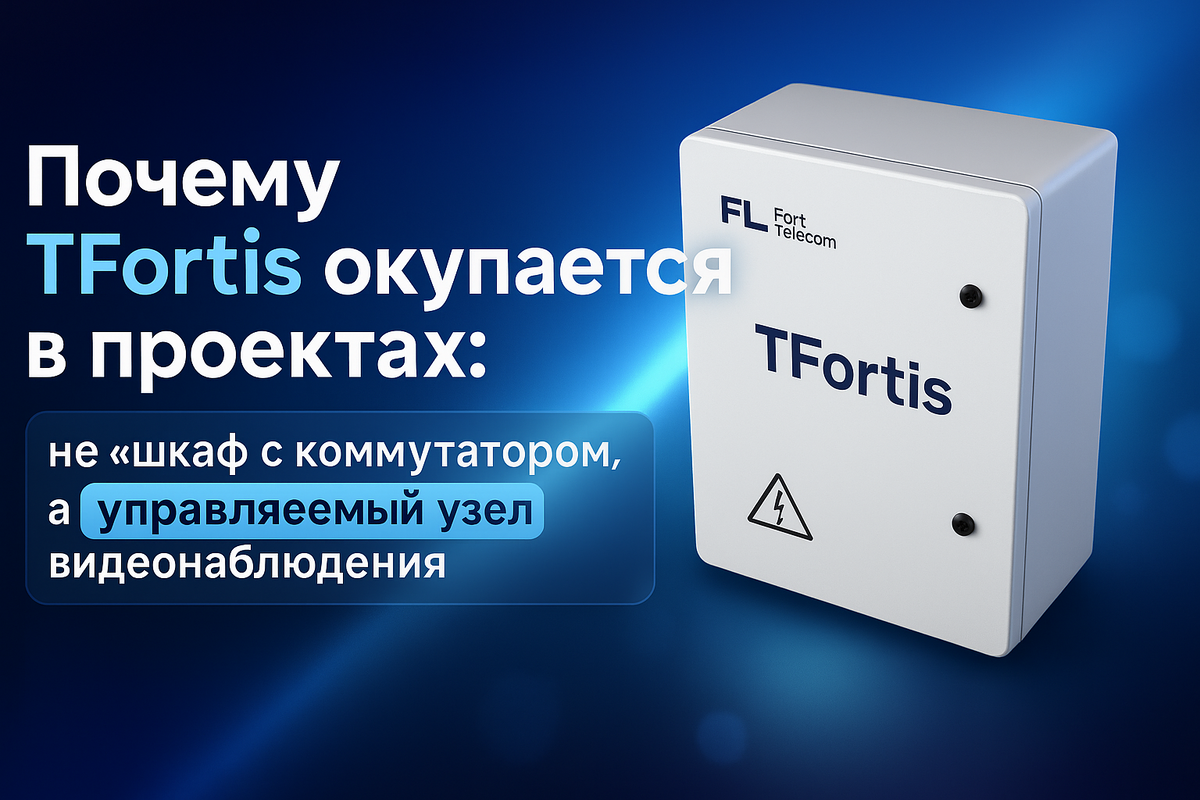 Почему TFortis окупается в проектах: не «шкаф с коммутатором», а управляемый узел видеонаблюдения