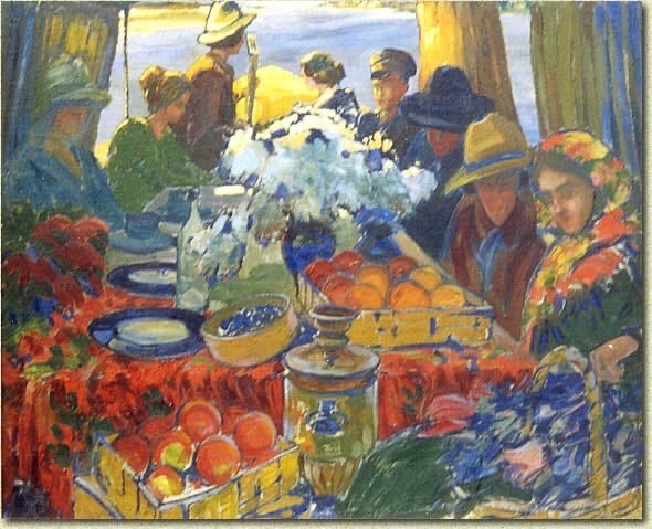 Петр Иванович Субботин-Пермяк, «Вниз по реке», 1915(?), 1918 (?) год. Из собрания Коми-Пермяцкого краеведческого музея имени П.И. Субботина-Пермяка