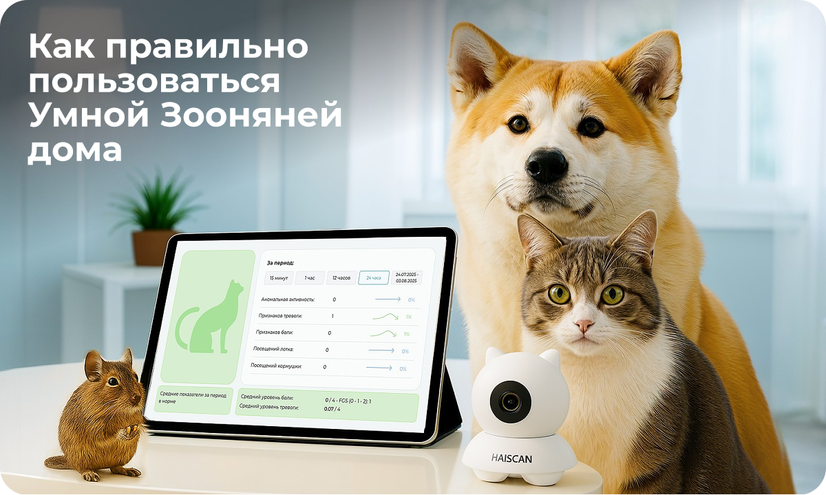 Умная Зооняня подходит для многих видов животных!