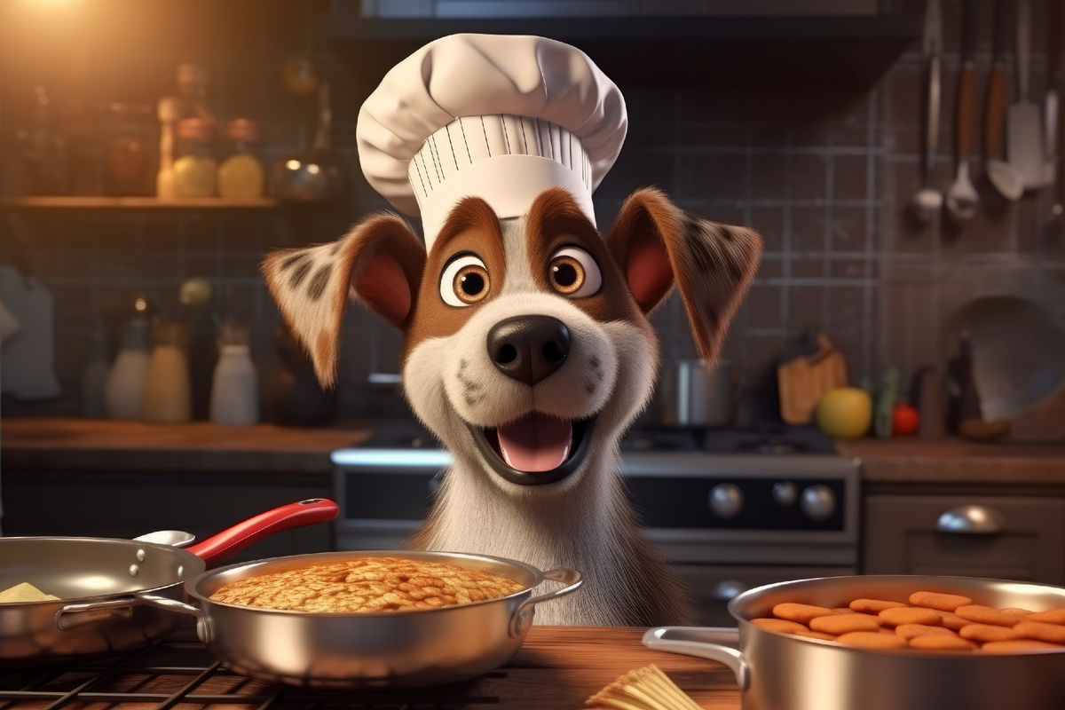 Нейросеть сгенерировала собаку-повара 