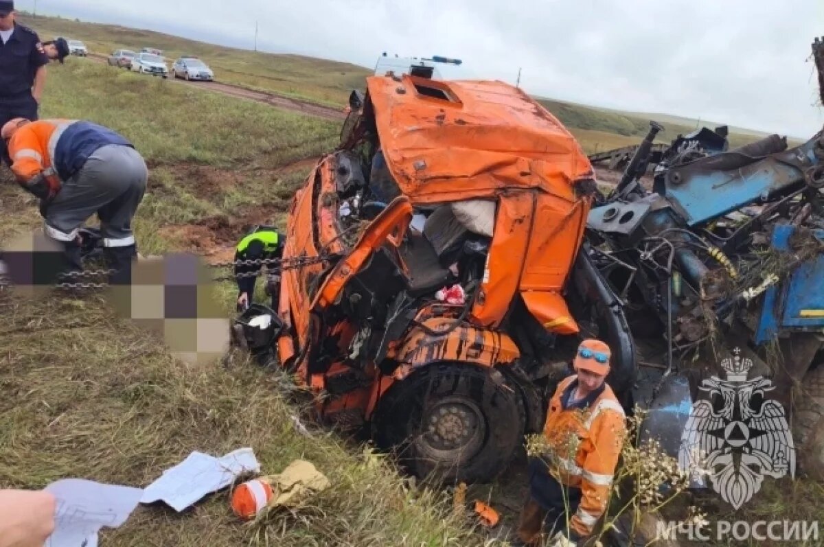    В Оренбуржье «КамАЗ» слетел с дороги, один человек погиб
