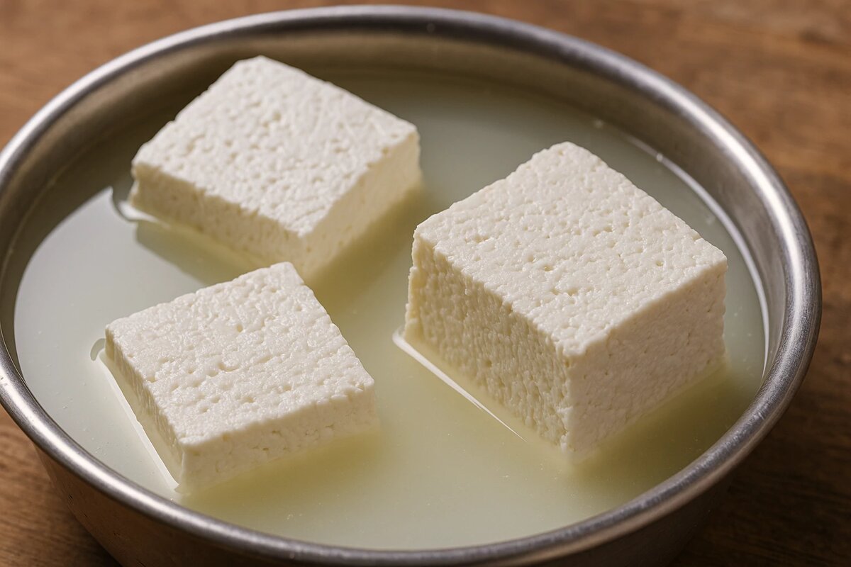 Настоящая брынза хранится в мутновато-белом рассоле — это знак свежести и качества.