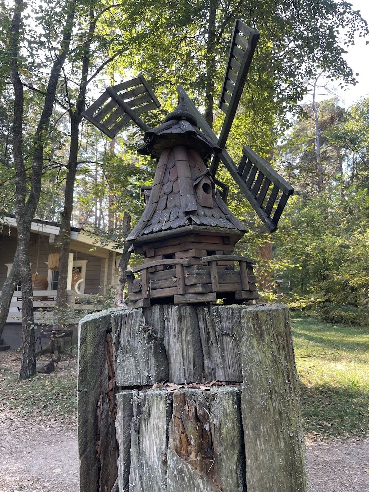 Просто мельница на территории