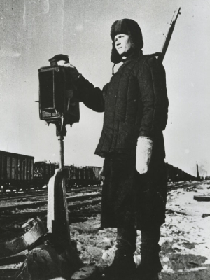 Старшая стрелочница О.П. Бородачева