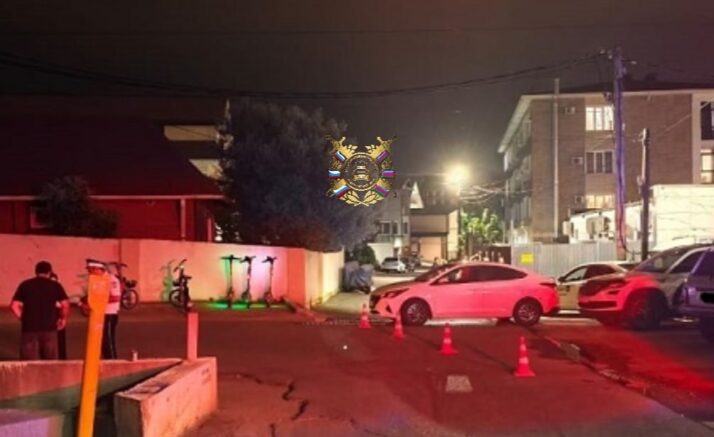    На снимке: момент наезда на ребенка в Сочи. Фото: t.me/gibdd123region