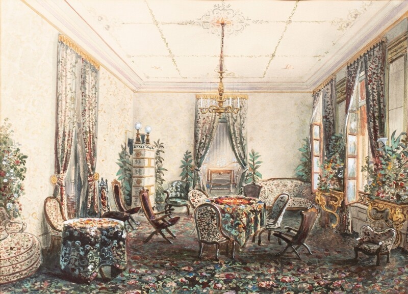 Peter Francis Peters (1818-1903)View of the Salon in Cronstadt