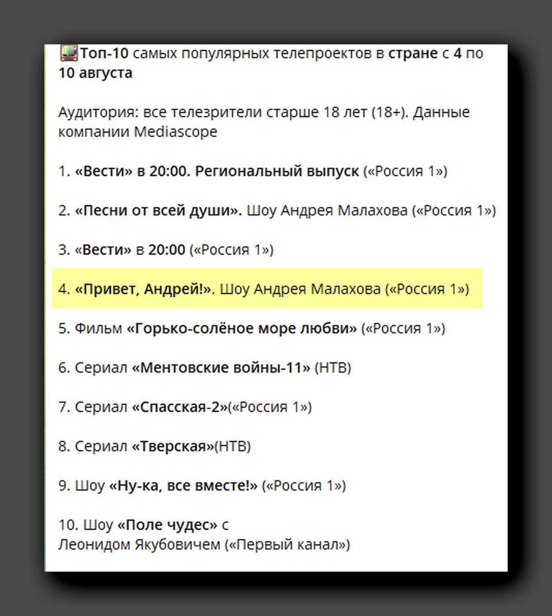 Скриншот https://t.me/and_malakhov