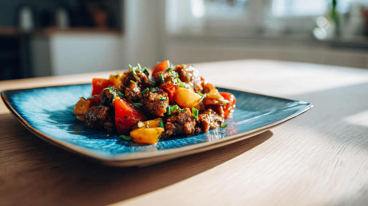 Сладкие перцы с говядиной (кусочками)