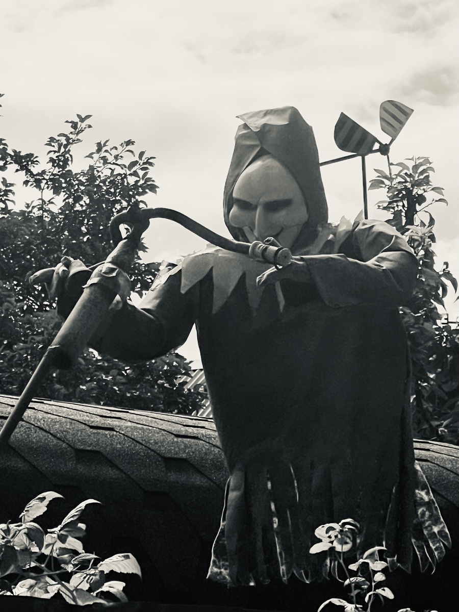 Он на ветру трепещется, поворачивается