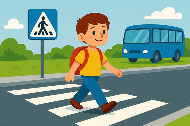 Учимся переходить дорогу