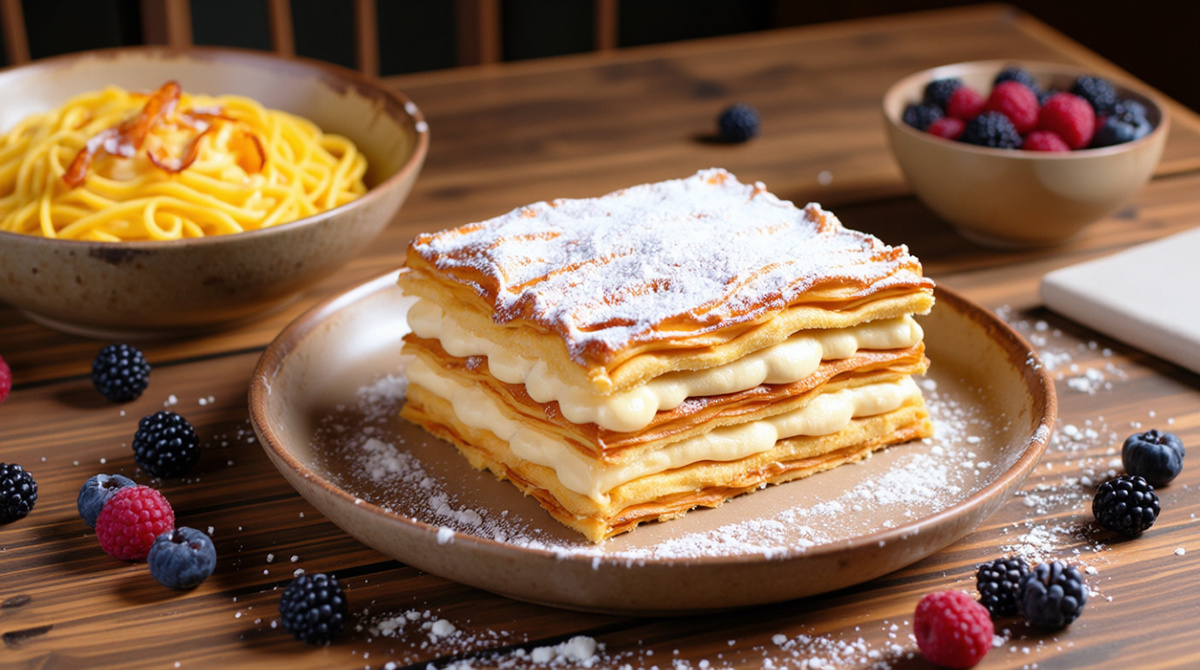 Наполеон с ванильным кремом