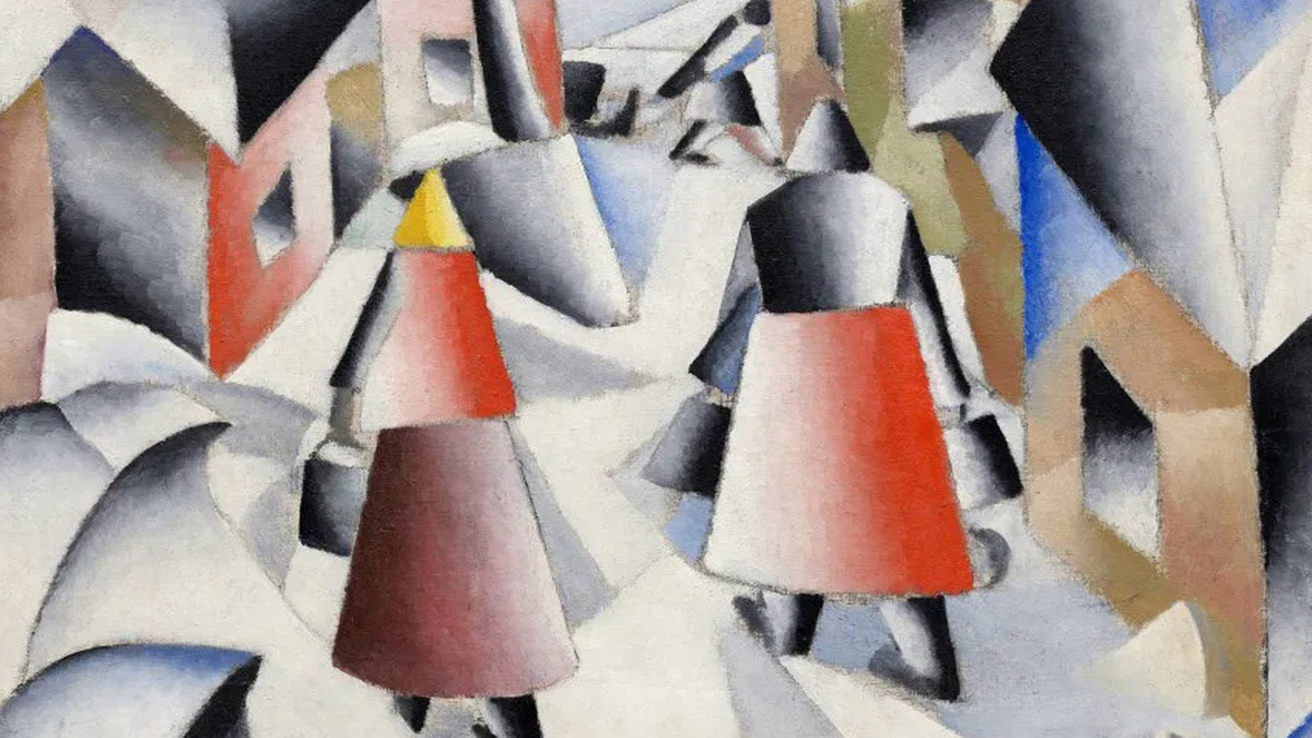 Казимир Малевич - Утро после вьюги в деревне (фрагмент), 1912 г. Источник: https://clck.ru/3NmRGx