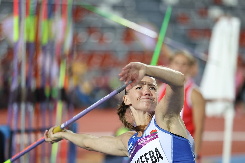    В метании копья победу завоевала Юлия Котковец (Макеева). / Донат Сорокин / ТАСС