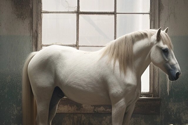    Белая лошадь. Фото: freepik.com