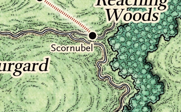 Sword Coast map from Sword Coast Adventurer's Guide