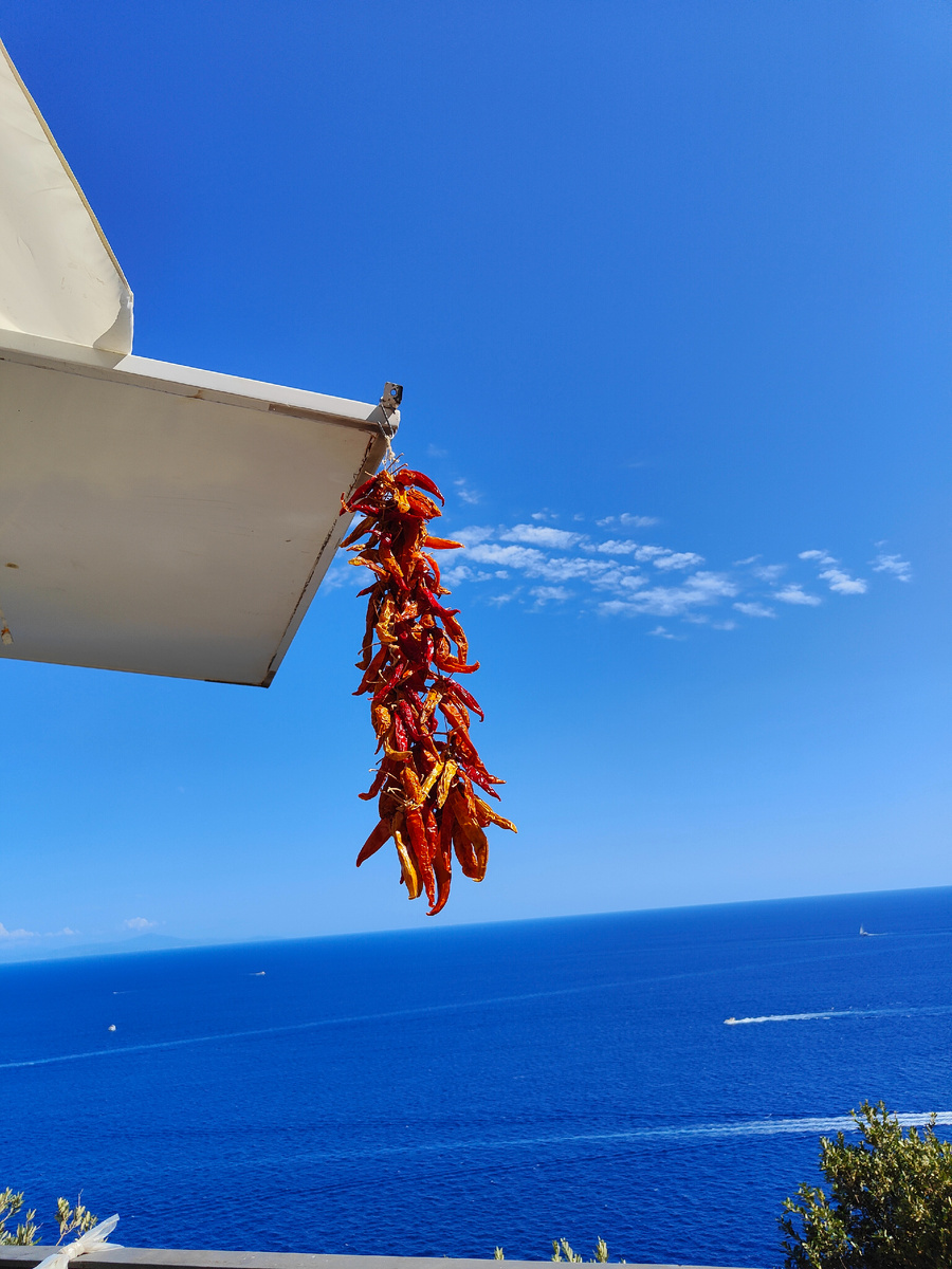 Лимоны и гирлянды из острых перцев на Амальфитанском побережье можно встретить повсюду
