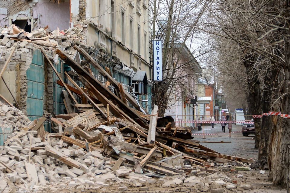    Снос дома на проспекте Ленина, 173. Начало. Источник: Виталий Барабаш