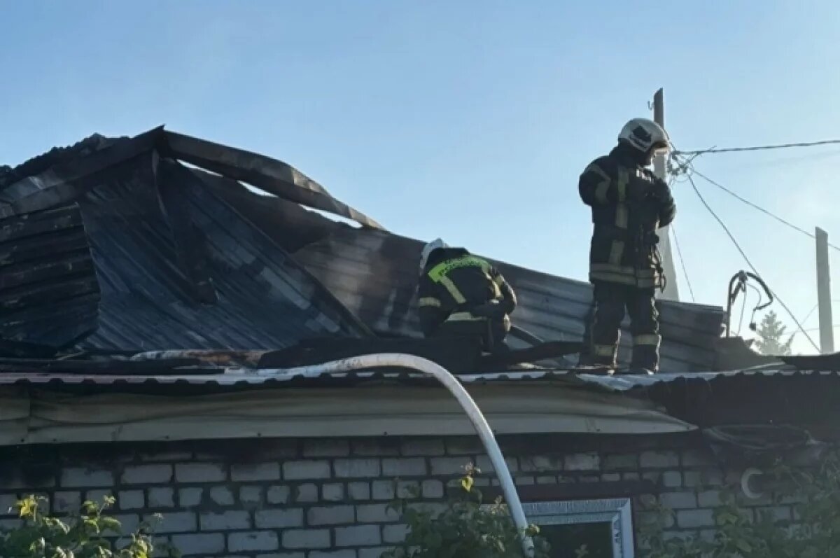    В Барнауле тушили пожар в садоводстве