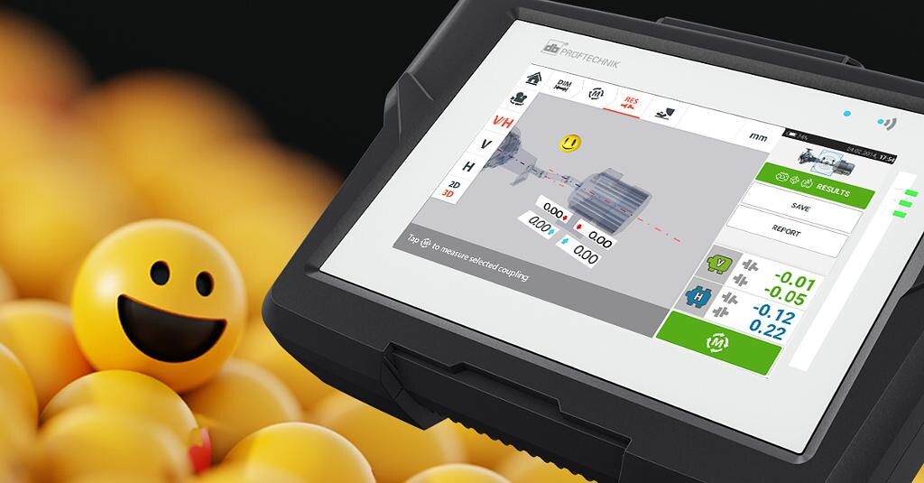 Если на вашем оборудовании центровка нормальная, то вам будет улыбаться вот такой смайлик от PRÜFTECHNIK