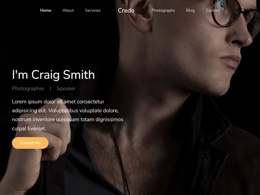 Шаблоны Bootstrap > Лендинг > Credo