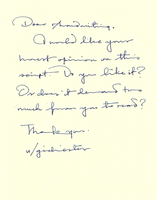 Транскрипция:
I would like your opinion on this script. Do you like it?
Or does it demand too much from you to read?
Thank you.