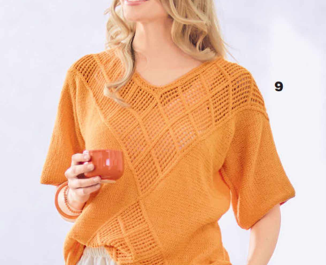 ДЖЕМПЕРЫ С КОРОТКИМИ РУКАВАМИ СПИЦАМИ С ОПИСАНИЕМ И СХЕМАМИ