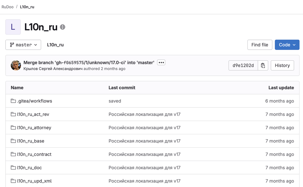 Российская локализация Odoo, выложенная в открытый доступ
