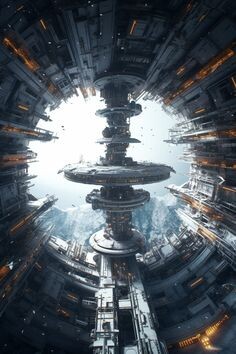 "Space Platform" by #ChrisCaldow. #sciencefiction #scifi #spacestation Sci fi, S