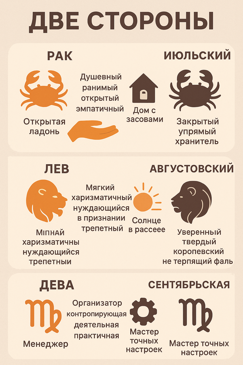 Различия знаков зодиака