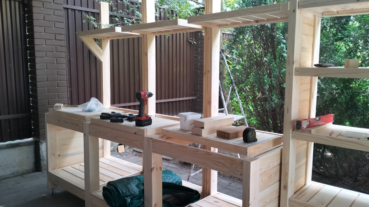 Собираем секции садовой станции 