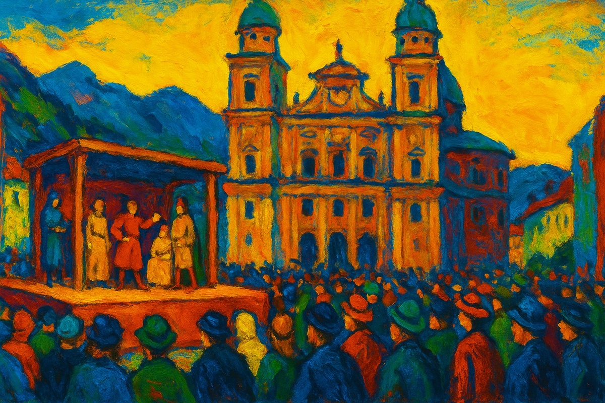 Открытие Зальцбургского международного фестиваля в 1920 году.