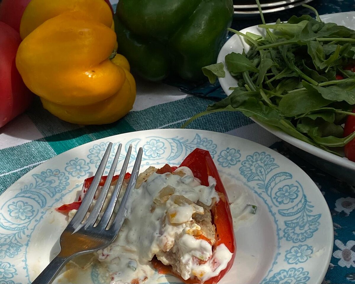 перцы с домашним майонезом или соусом