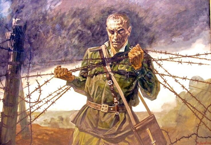 «Подвиг лейтенанта В. Ф. Кондратьева». Художник А.Ю. Дроздов