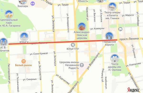 Движение общественного транспорта во время проведения XVIII Челябинского марафона