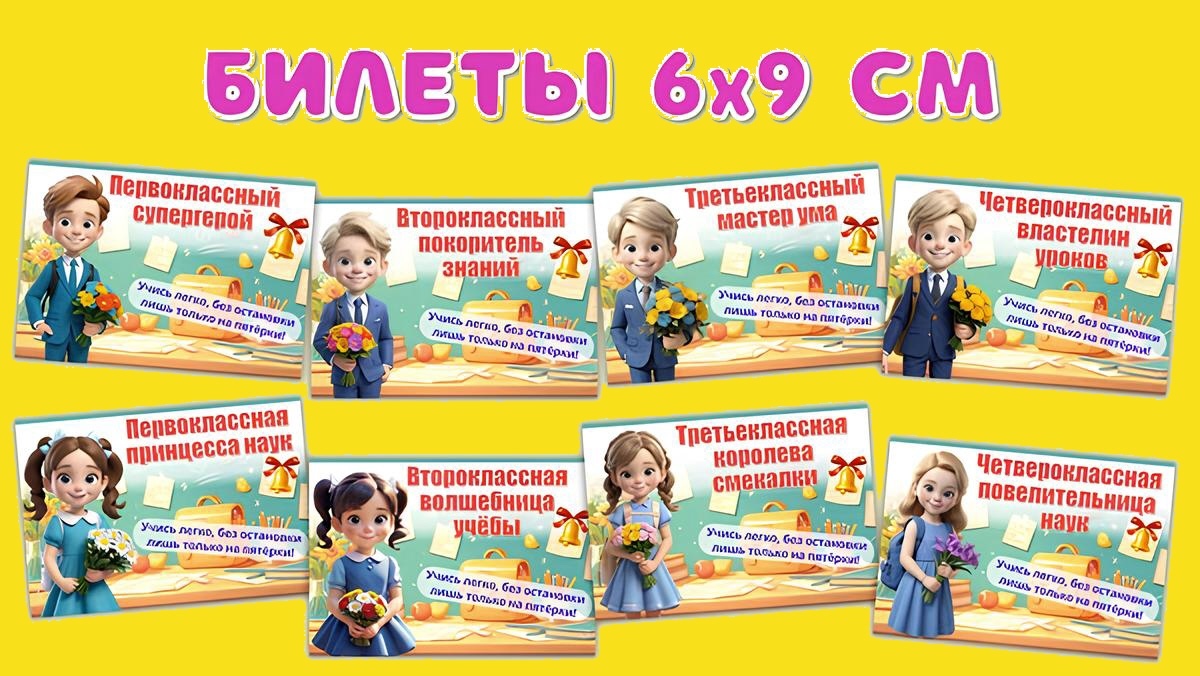 Шаблоны билетиков ко Дню знаний