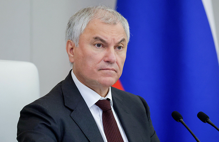    Спикер Госдумы РФ Вячеслав Володин на пленарном заседании Государственной думы РФ. Марат Абулхатин/пресс-служба Госдумы РФ/ТАСС