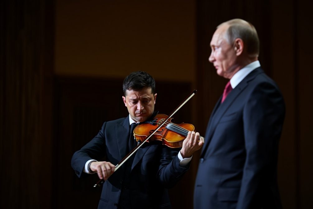   Встреча с Путиным станет для Зеленского прощальным концертом. Иллюстрация: Блокнот