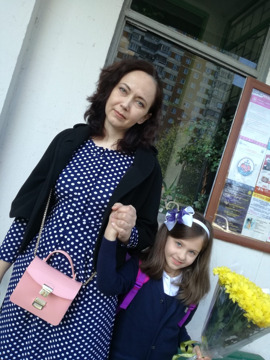 Мы с Варварой в ее первое первое сентября