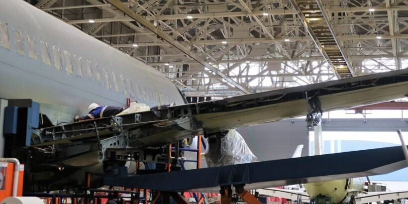 Стыковка с фюзелжем на новом оборудовании