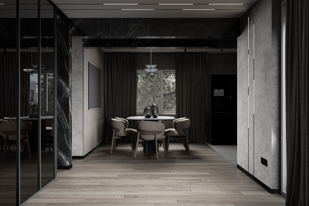 Дизайн интерьера загородного дома в 2025 году. Как создать уют и стиль на большой площади: планировка, материалы, свет, атмосфера