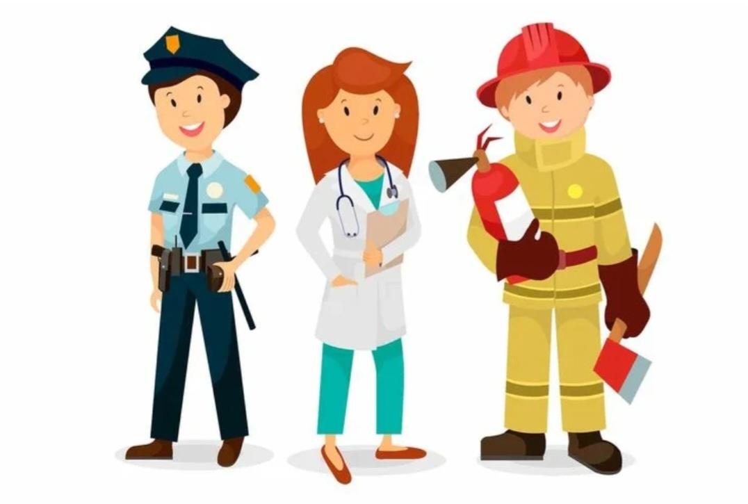 Пожарный, Полицейский, врач,--взято из интернета с целью ознакомления. 
