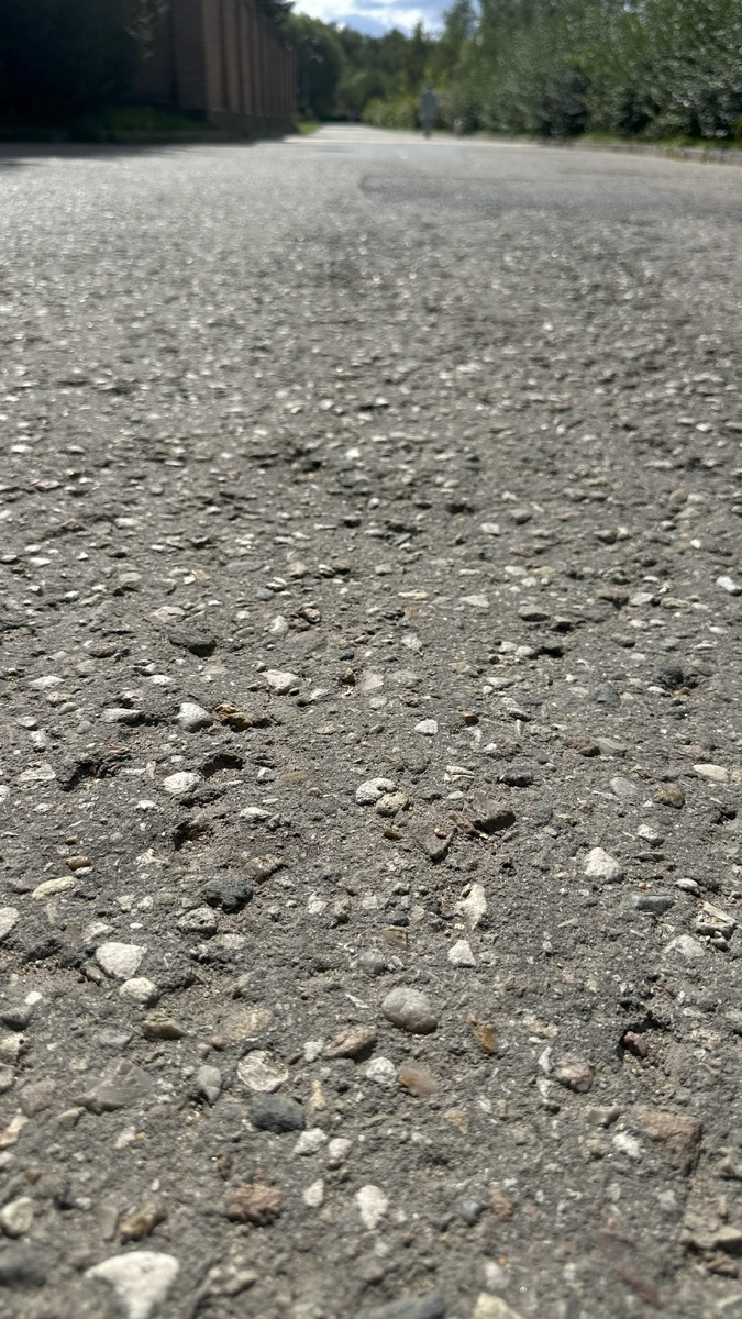 Шелушение/выкрашивание минеральной части асфальта. Защитный пропиточный материал не применялся.