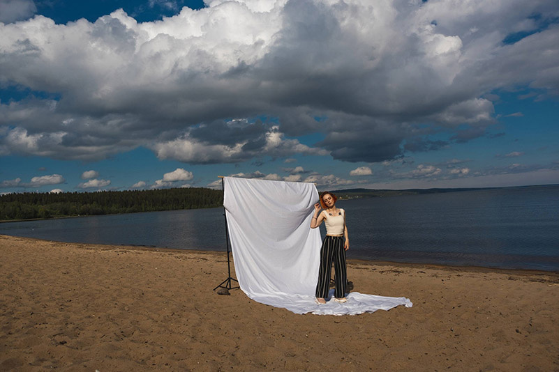 В таком сетапе можно проводить необычные фотосеты в стиле Vogue / Фото: Алиса Смирнова