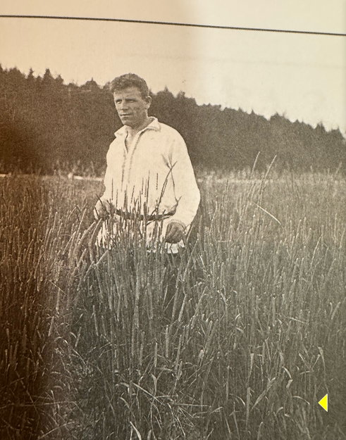 Соловьев Н.Г. на делянке луговодства Тимирязевской академии.