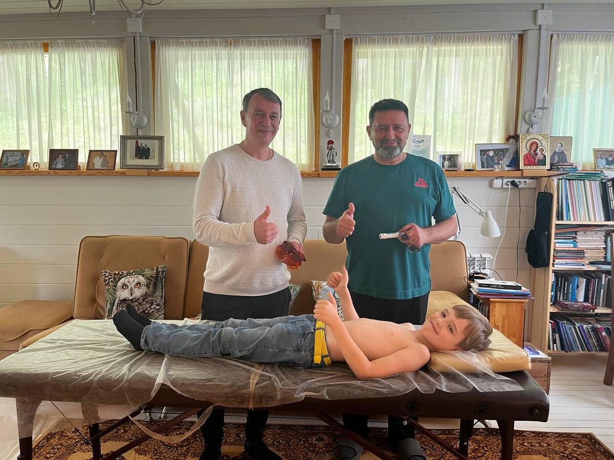 Дмитрий Владимирович Лебедев и Вениамин Иванович Сущевский на приеме в рамках работы над новой интегральной методикой оздоровления.